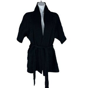 Outback Red Women's Knit Cardigan Sweater with Belt Size XS Black